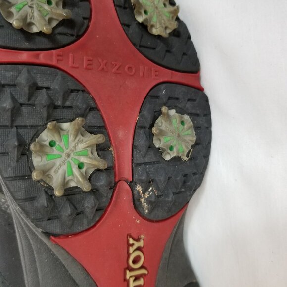 FOOTJOY Flexzone Lace Up Removeable Soft Cleat Golf Shoes Black Size 8M ~ 4382 - Picture 7 of 9